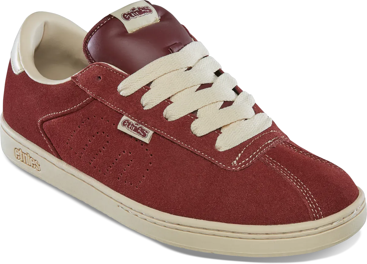 Scam Skate Shoe Burgundy Tan Low - Top | etnies Official Low-Top Shoe Etnies Skate Original Sustainability Gear