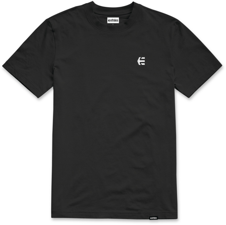 Team Embroidery Tee Black and White | etnies Official S/S Basic T-Shirt Etnies Skate Original Sustainability Gear