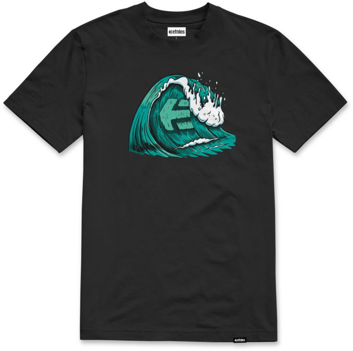 Wave tee black – men’s tee | etnies Official S/S Basic T-Shirt Etnies Skate Original Sustainability Gear