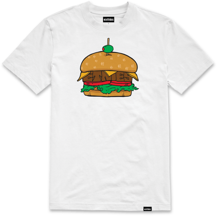Burger tee white – men’s tee | etnies Official S/S Basic T-Shirt Etnies Skate Original Sustainability Gear