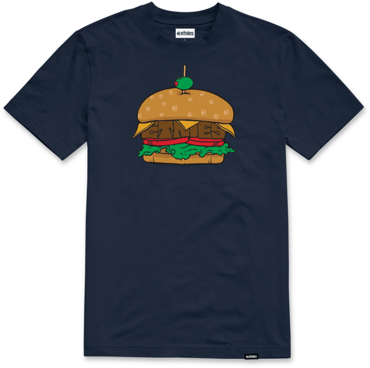 Burger tee navy – men’s tee | etnies Official S/S Basic T-Shirt Etnies Skate Original Sustainability Gear