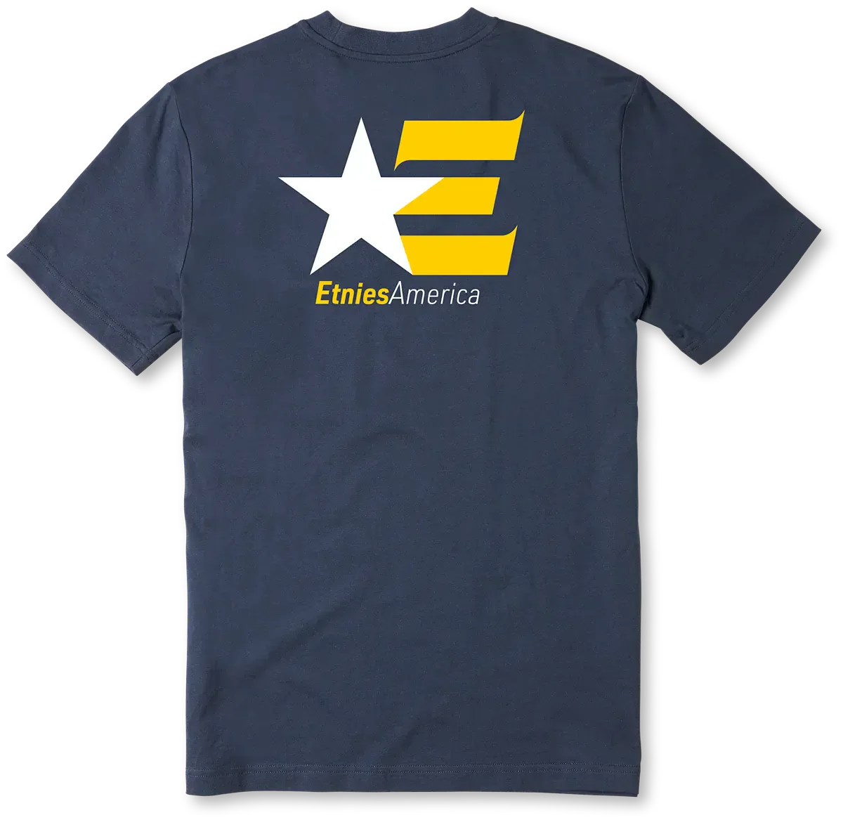 America Navy White Yellow Short Sleeve | etnies Official S/S Basic T-Shirt Etnies Skate Original Sustainability Gear