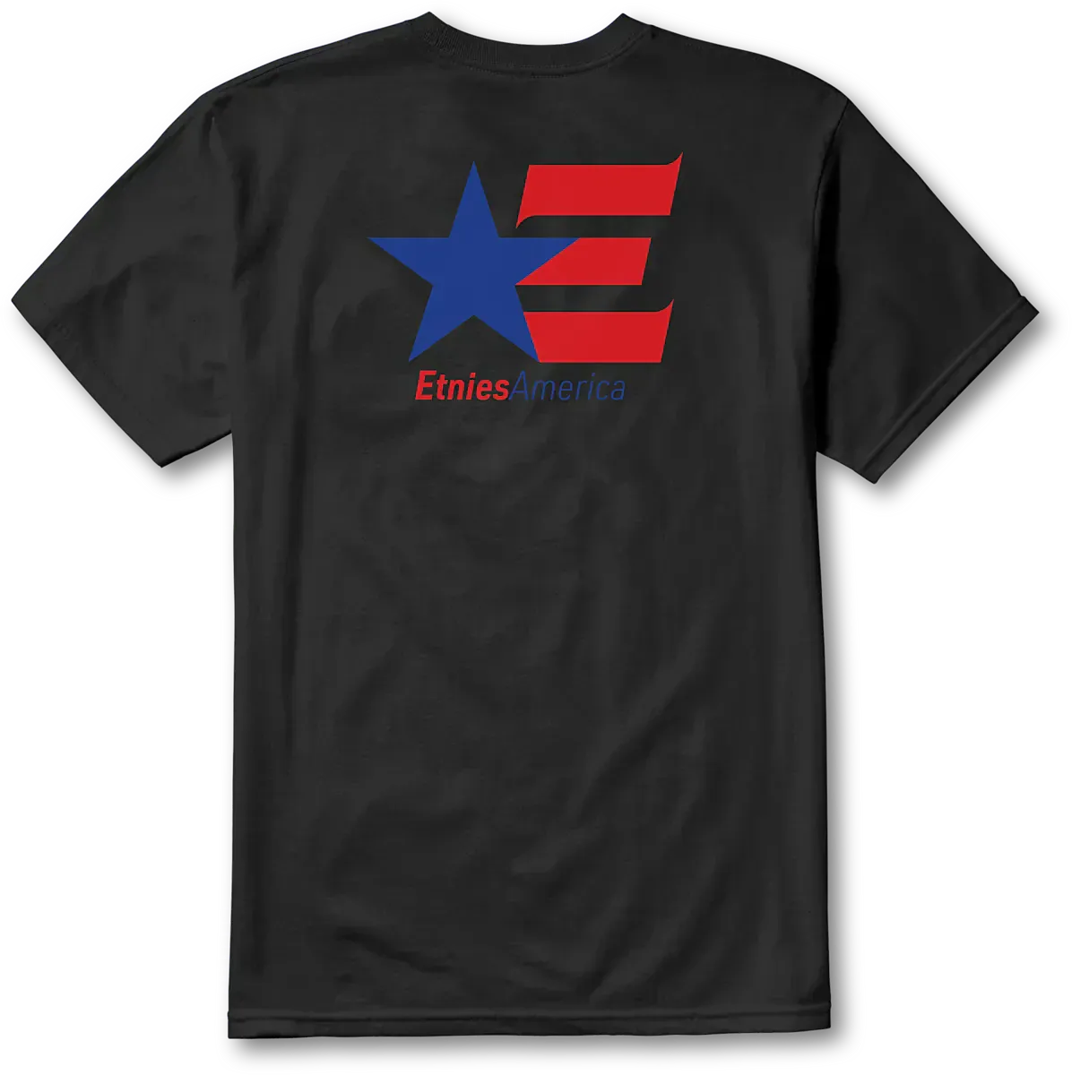 America Tee Black Red White Short Sleeve | etnies Official S/S Basic T-Shirt Etnies Skate Original Sustainability Gear