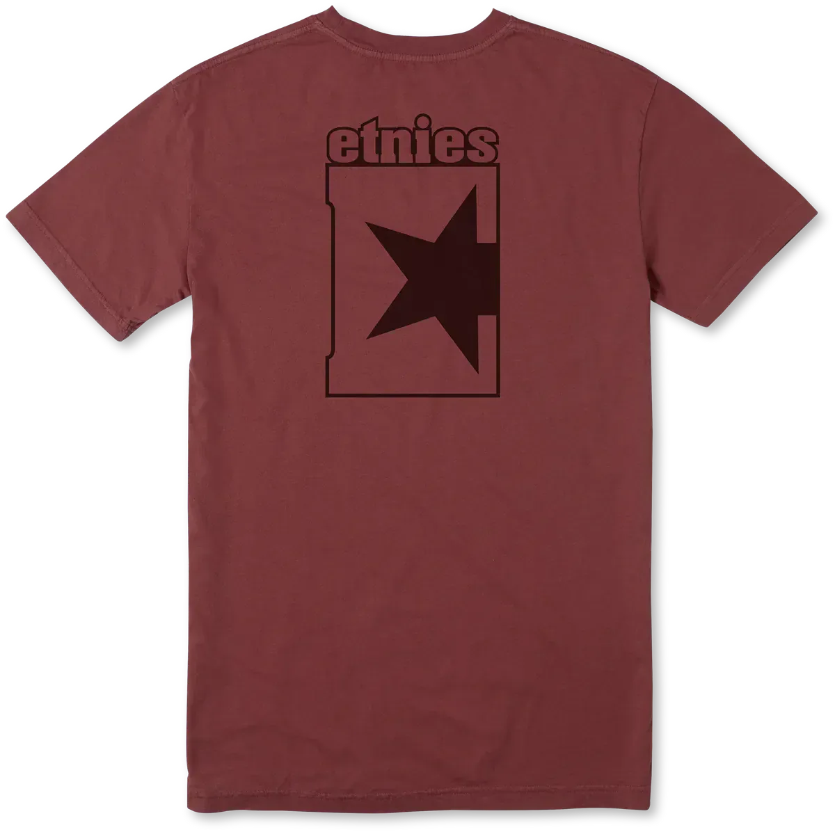 Star Tee Burgundy Short Sleeve Shirt | etnies Official S/S Basic T-Shirt Etnies Skate Original Sustainability Gear