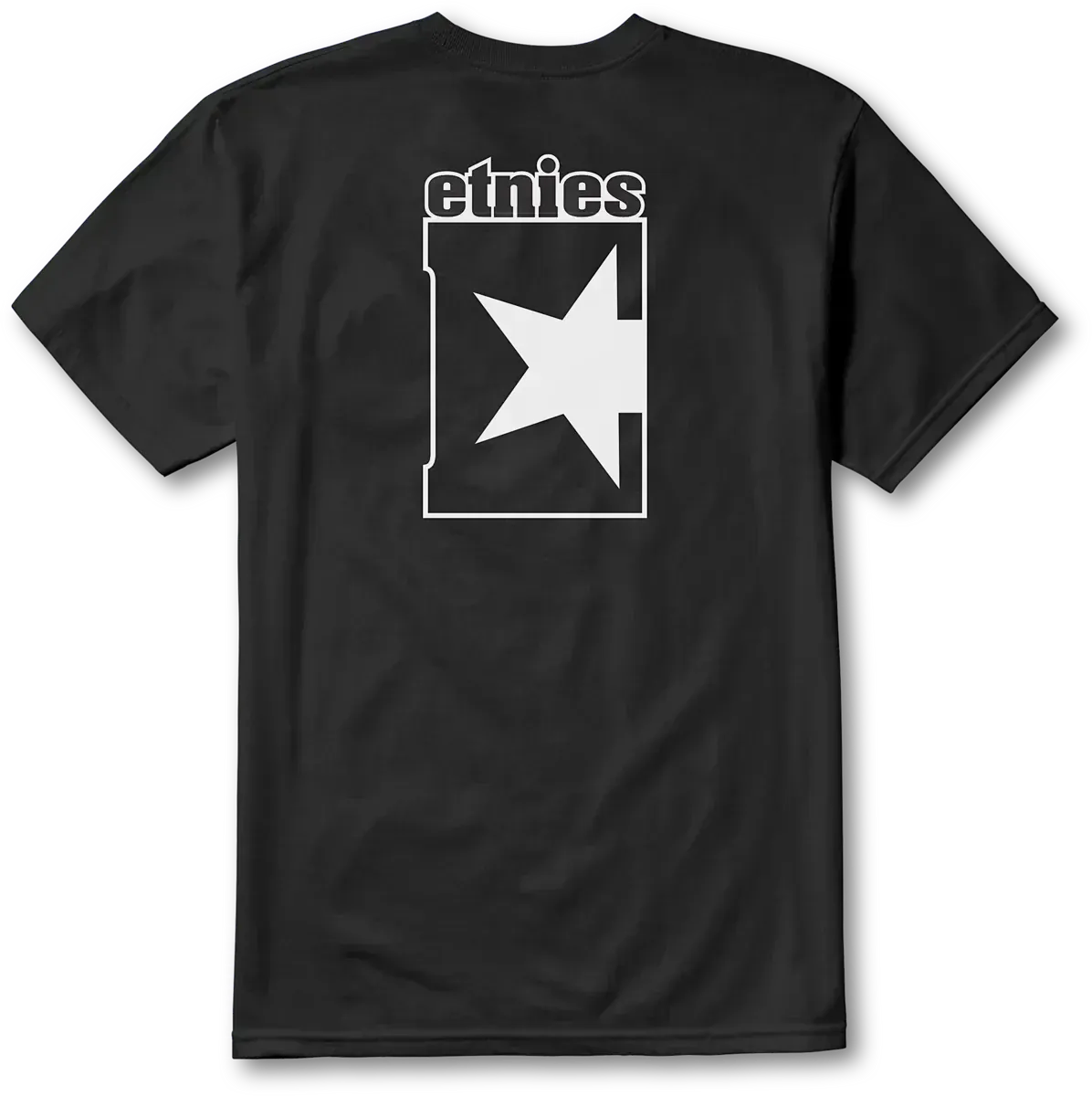 Star Tee Black White Short Sleeve Shirt | etnies Official S/S Basic T-Shirt Etnies Skate Original Sustainability Gear