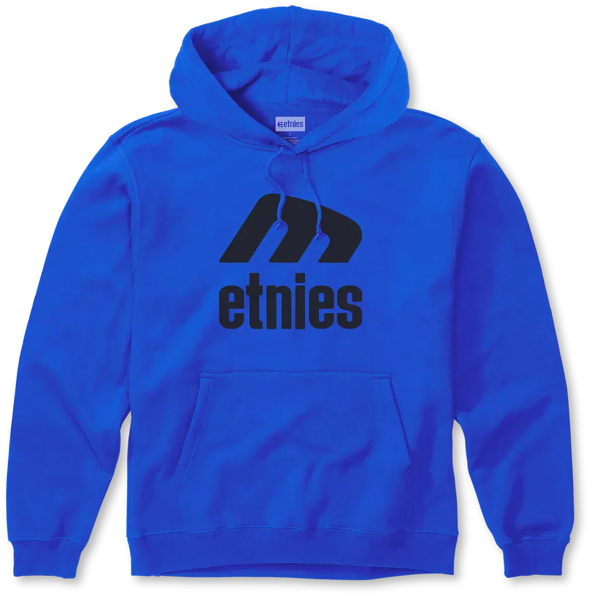 Icon E Kids Pullover Blue Black Hoodie | etnies Official Screen Hooded Fleece Etnies Skate Original Sustainability Gear