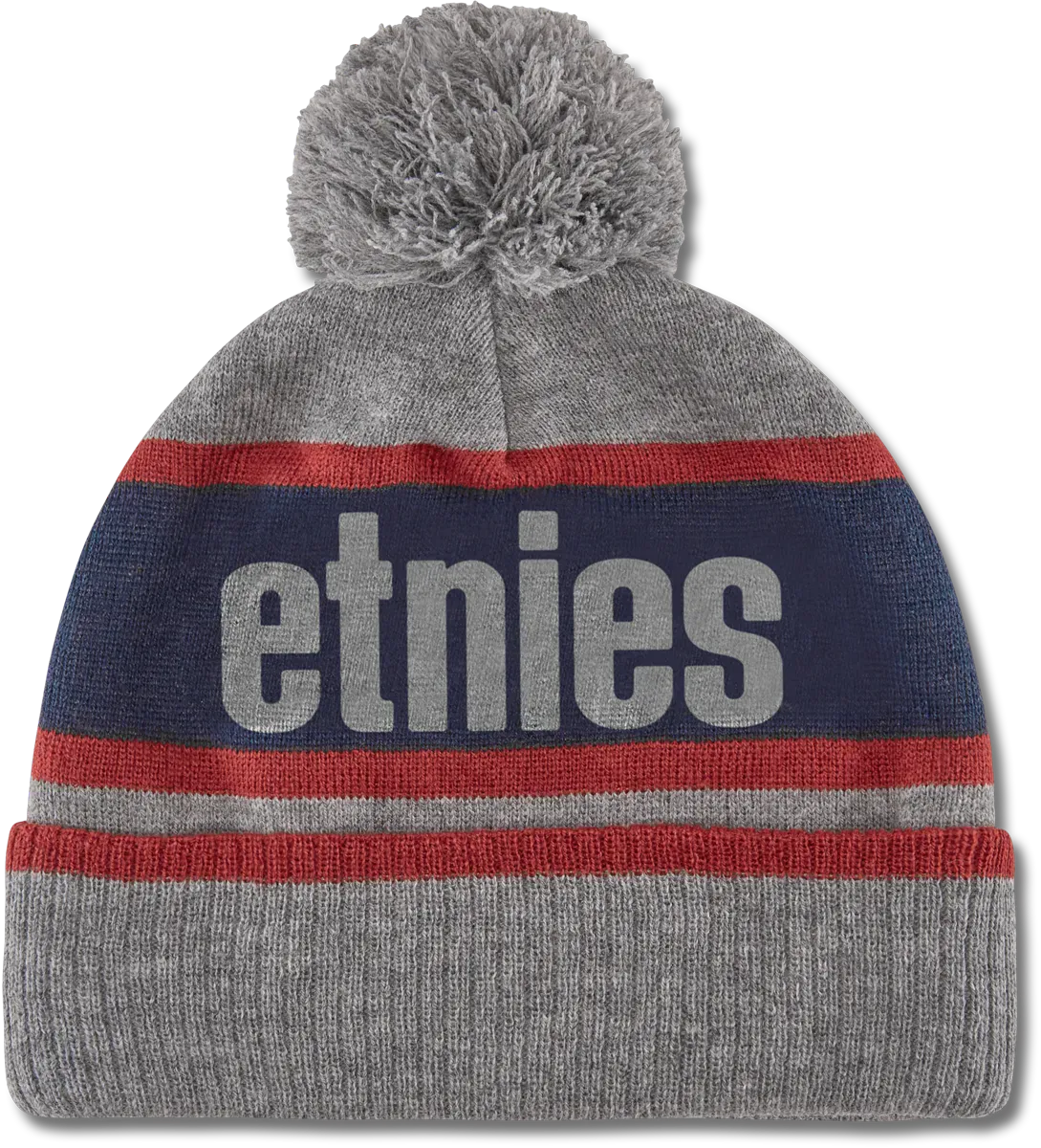 Stencil Pom Beanie Grey Heather | etnies Official Beanie Etnies GREY/HEATHER / ONE SIZE Skate Original Sustainability Gear 4140001449.043.One Size.1ST 7630949182586