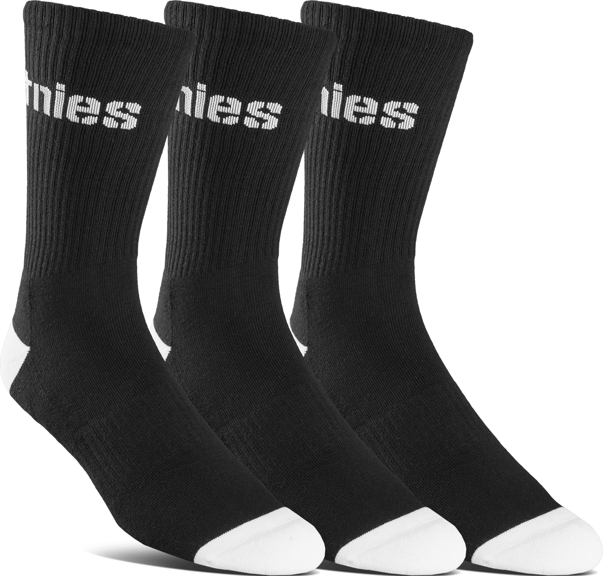 Stencil icon skate socks 3 pack - black | etnies Official Crew Sock Etnies BLACK / ONE SIZE Skate Original Sustainability Gear 4140001485.001.OS.1ST 194691509901