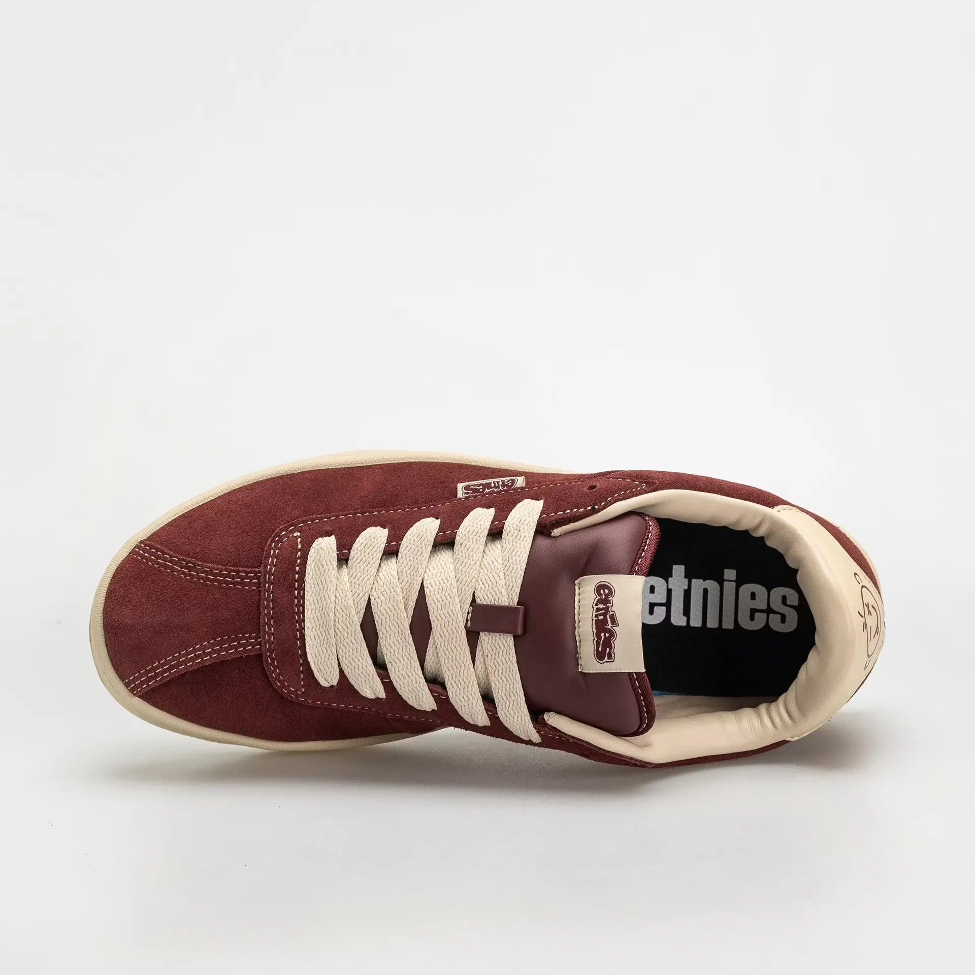 Scam Skate Shoe Burgundy Tan Low - Top | etnies Official Low-Top Shoe Etnies Skate Original Sustainability Gear