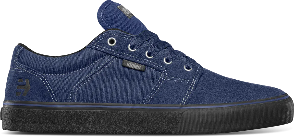 Barge LS Low - Top Vulcanized Indigo Raw | etnies Official Low-Top Vulcanized Etnies Skate Original Sustainability Gear