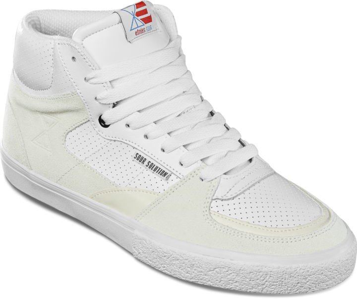 Screw Vulc mid x sour solution white - skate shoes - etnies