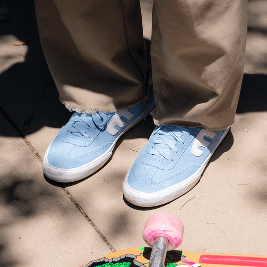 Skate Shoes in Baby Blue, Locut Vulc x Fos | etnies Canada etnies Skate Original Sustainability Gear