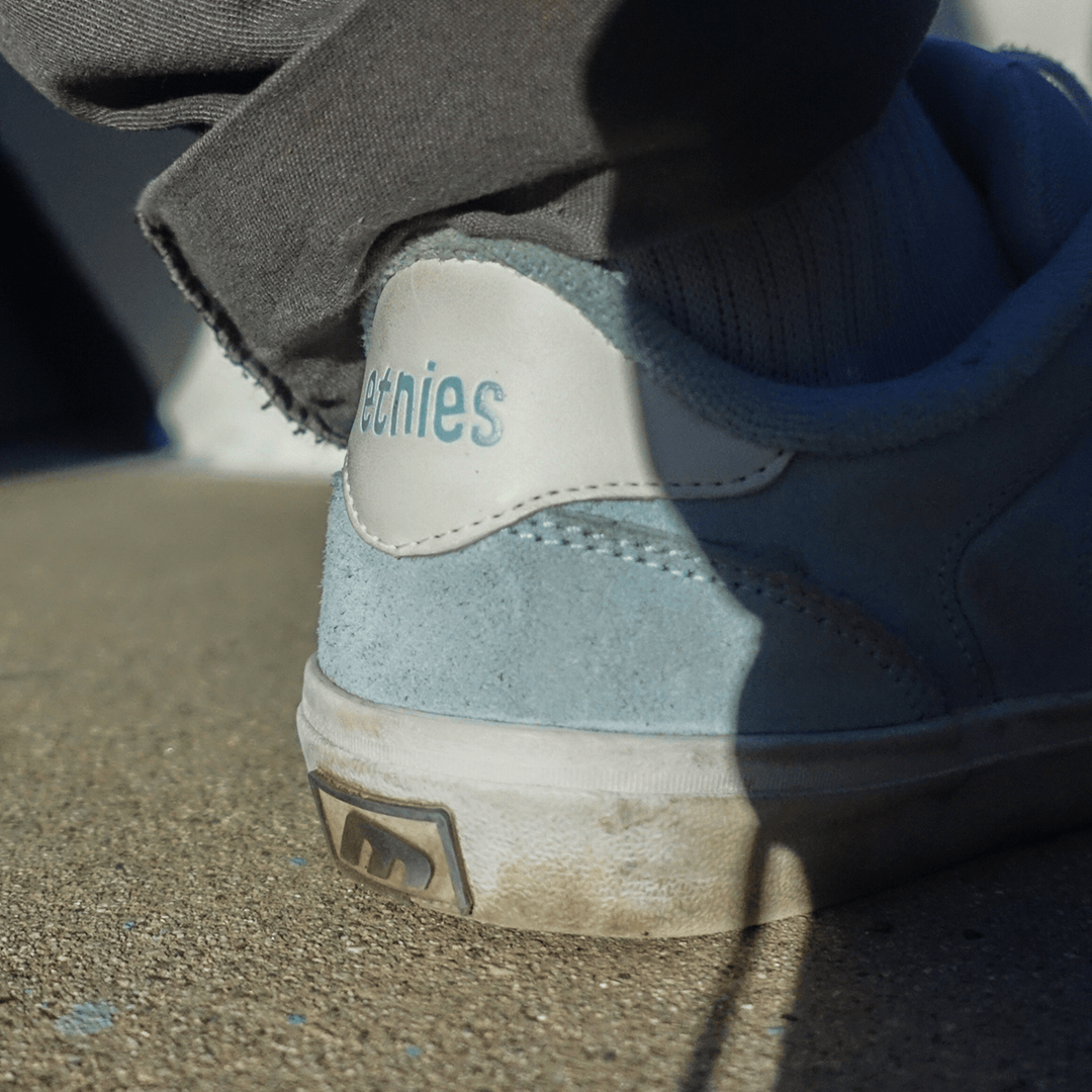 Skate Shoes in Baby Blue, Locut Vulc x Fos | etnies Canada etnies Skate Original Sustainability Gear