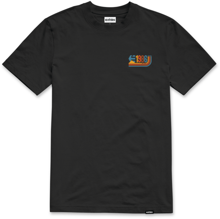 1986 tee black – men’s tee | etnies Official S/S Basic T-Shirt Etnies Skate Original Sustainability Gear