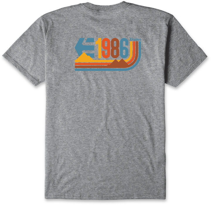 1986 tee grey heather - men's t-shirt - etnies