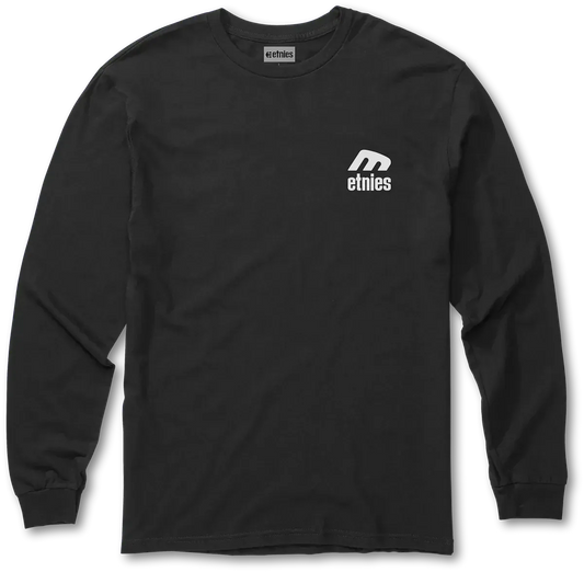 Icon L/S Tee Black/White – Classic Fit | etnies Official L/S Basic T-Shirt Etnies Skate Original Sustainability Gear