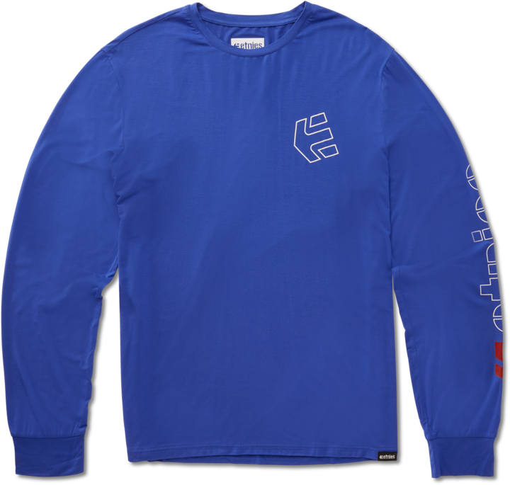 Crank tech L/S tee royal - men's long sleeve t-shirt - etnies