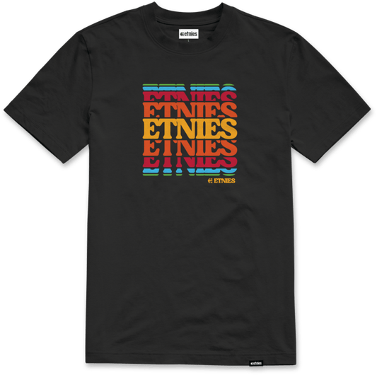 Stack Retro tee black – men’s tee | etnies Official S/S Basic T-Shirt Etnies Skate Original Sustainability Gear
