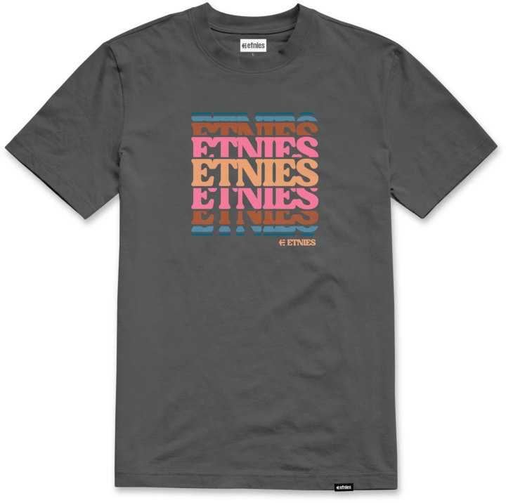 Stack Retro tee grey – men’s tee | etnies Official S/S Basic T-Shirt Etnies Skate Original Sustainability Gear