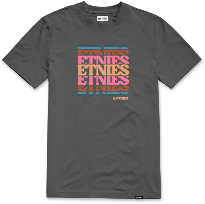 Stack retro tee charcoal - men's t-shirt - etnies