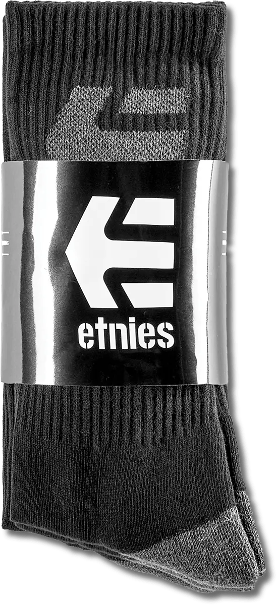 DIRECT 2 SOCKS 3 PACK Skate Crew Sock | etnies Skateboarding Crew Sock Etnies BLACK / ONE SIZE Skate Original Sustainability Gear 4140001317.001.OS.1ST 889262676068
