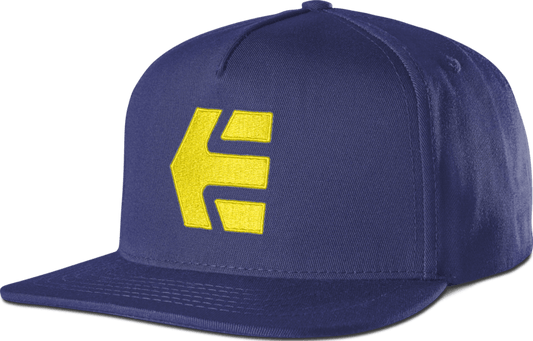 Icon snapback navy/yellow – hat | etnies Official Custom Hat Etnies NAVY/YELLOW / ONE SIZE Skate Original Sustainability Gear 4140001356.429.OS 194691093677